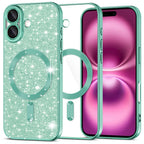 Husă Techsuit Luxury Glitter MagSafe iPhone 16 Plus – Verde deschis – imagine 7