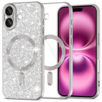 Husă Techsuit Luxury Glitter MagSafe iPhone 16 Plus – Argintiu – imagine 2