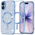Husă Techsuit Luxury Glitter MagSafe iPhone 17 – Albastru deschis – imagine 1