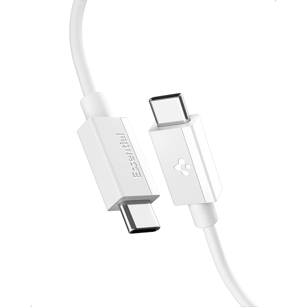 Cablu Spigen Essential EB6015CC USB-C la USB-C 1,5 m – Alb – imagine 8