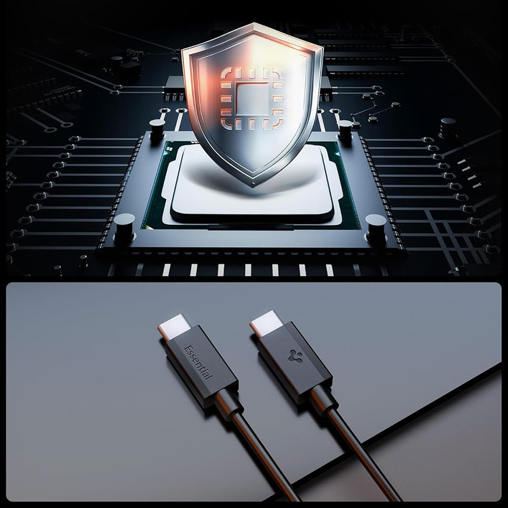 Cablu Spigen Essential EB6015CC USB-C la USB-C 1,5 m – Negru – imagine 6