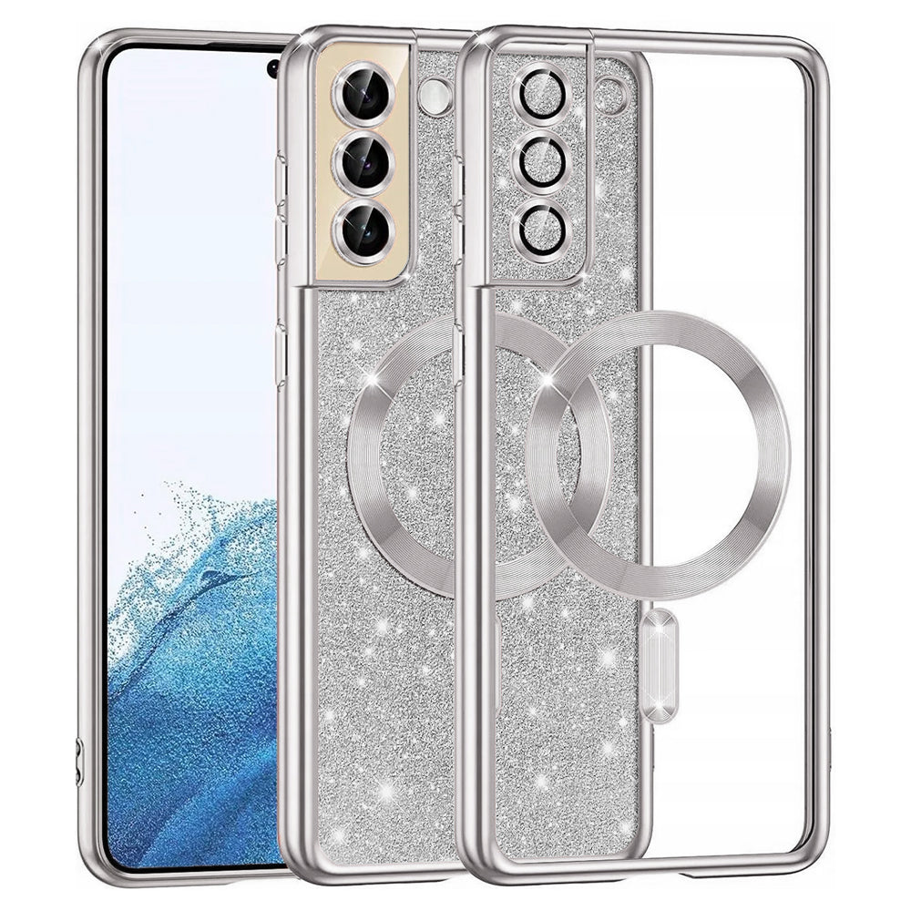 Husă Techsuit Luxury Glitter MagSafe Galaxy S22 – Argintiu – imagine 2