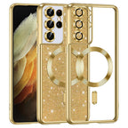 Husă Techsuit Luxury Glitter MagSafe Galaxy S21 Ultra – Auriu – imagine 1