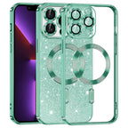 Husă Techsuit Luxury Glitter MagSafe iPhone 13 Pro – Verde deschis – imagine 3