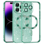 Husă Techsuit Luxury Glitter MagSafe iPhone 14 Pro Max – Verde deschis – imagine 1