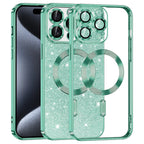 Husă Techsuit Luxury Glitter MagSafe iPhone 15 Pro – Verde deschis – imagine 2