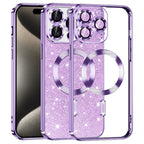 Husă Techsuit Luxury Glitter MagSafe iPhone 15 Pro Max – Mov deschis – imagine 6