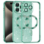Husă Techsuit Luxury Glitter MagSafe iPhone 15 Pro Max – Verde deschis – imagine 4