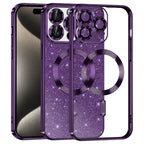 Husă Techsuit Luxury Glitter MagSafe iPhone 15 Pro Max – Mov închis – imagine 8