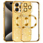 Husă Techsuit Luxury Glitter MagSafe iPhone 15 Pro Max – Auriu – imagine 3