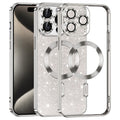 Husă Techsuit Luxury Glitter MagSafe iPhone 15 Pro Max – Argintiu – imagine 1