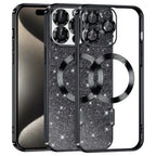 Husă Techsuit Luxury Glitter MagSafe iPhone 15 Pro Max – Negru – imagine 2