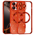 Husă Techsuit Luxury Glitter MagSafe iPhone 16 Pro – Roșu – imagine 3