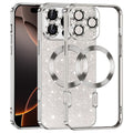 Husă Techsuit Luxury Glitter MagSafe iPhone 16 Pro – Argintiu – imagine 1