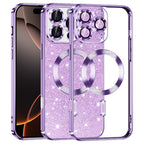 Husă Techsuit Luxury Glitter MagSafe iPhone 16 Pro – Mov deschis – imagine 7