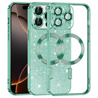 Husă Techsuit Luxury Glitter MagSafe iPhone 16 Pro – Verde deschis – imagine 4