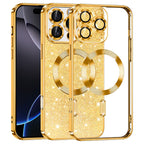 Husă Techsuit Luxury Glitter MagSafe iPhone 16 Pro Max – Auriu – imagine 4