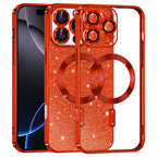 Husă Techsuit Luxury Glitter MagSafe iPhone 16 Pro Max – Roșu – imagine 1