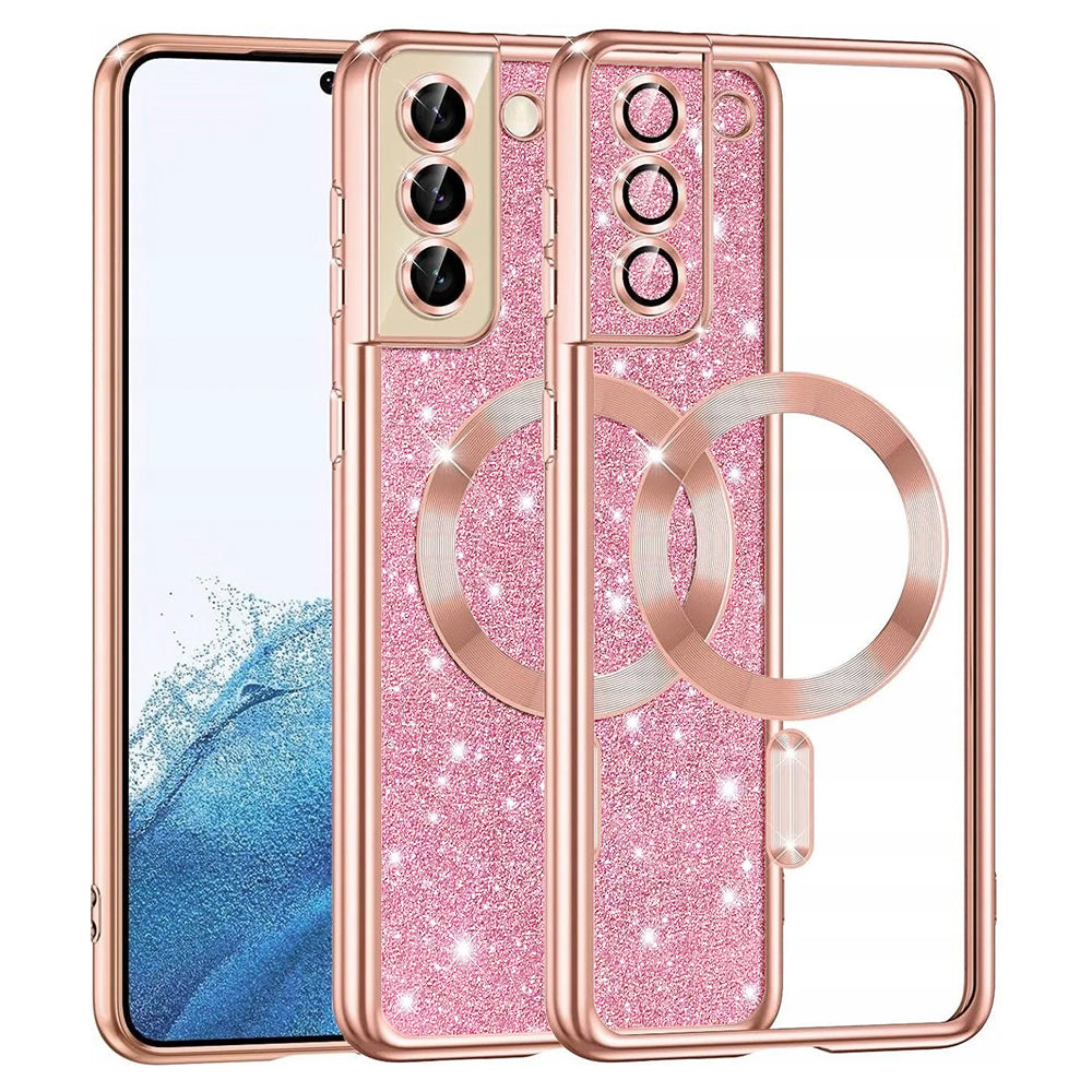 Husă Techsuit Luxury Glitter MagSafe Galaxy S21 – Auriu roz – imagine 6