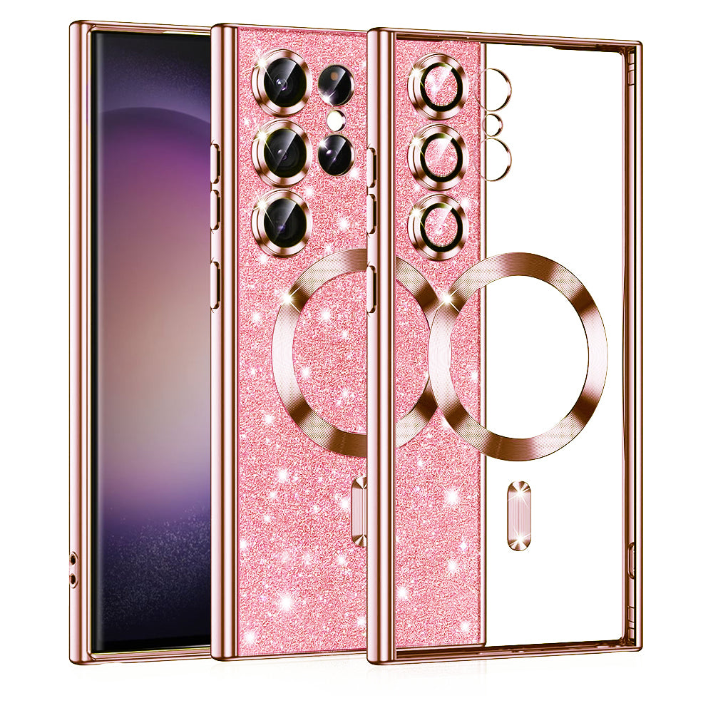 Husă Techsuit Luxury Glitter MagSafe Galaxy S23 Ultra – Auriu roz – imagine 7