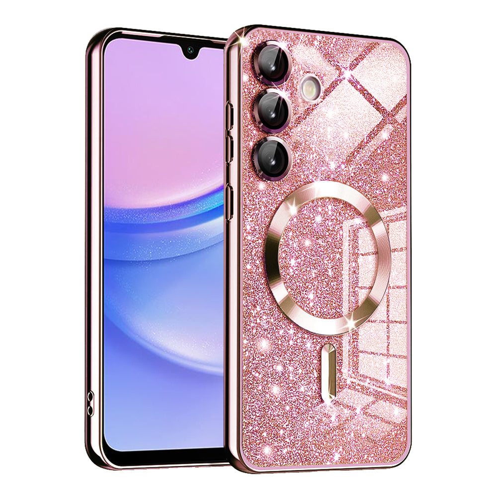 Husă Techsuit Luxury Glitter MagSafe Galaxy A15 / A15 5G – Auriu roz – imagine 8