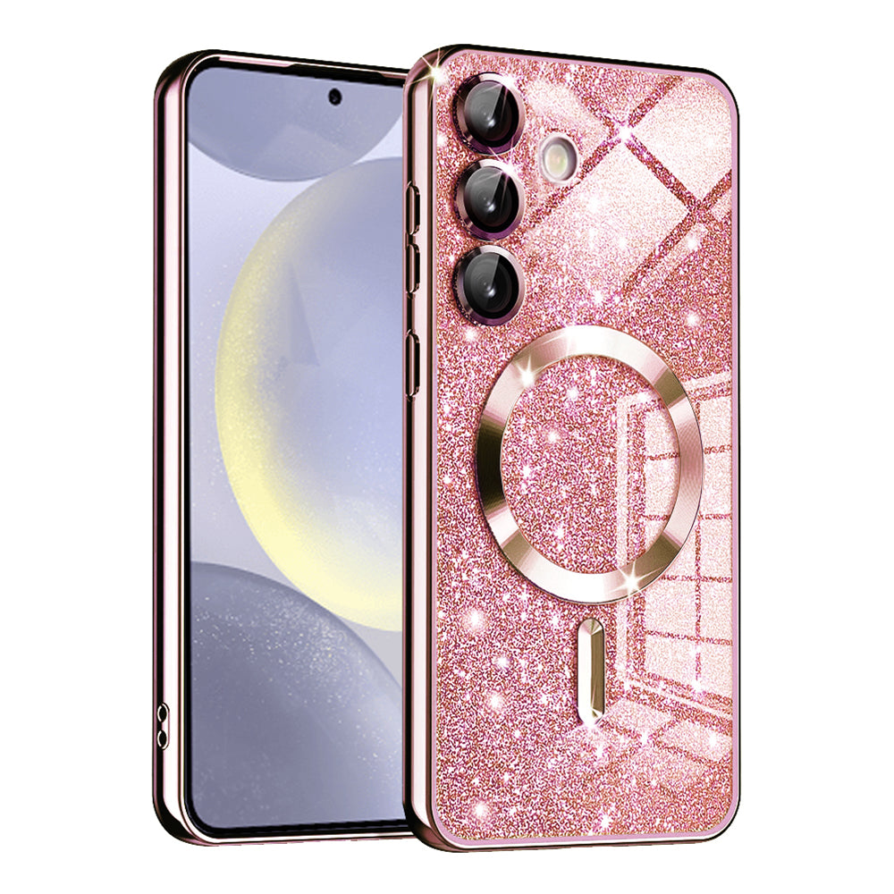 Husă Techsuit Luxury Glitter MagSafe Galaxy S24 – Auriu roz – imagine 11