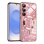 Husă Techsuit Luxury Glitter MagSafe Galaxy S25 – Auriu roz – imagine 11