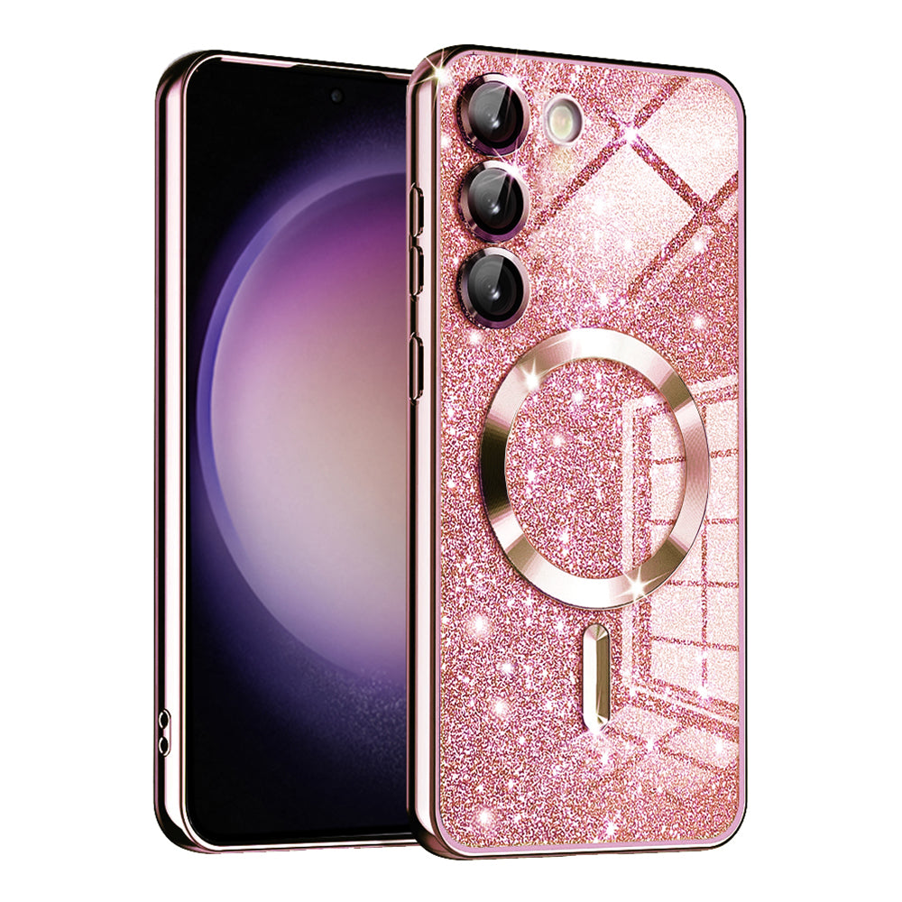 Husă Techsuit Luxury Glitter MagSafe Galaxy S23+ – Auriu roz – imagine 5