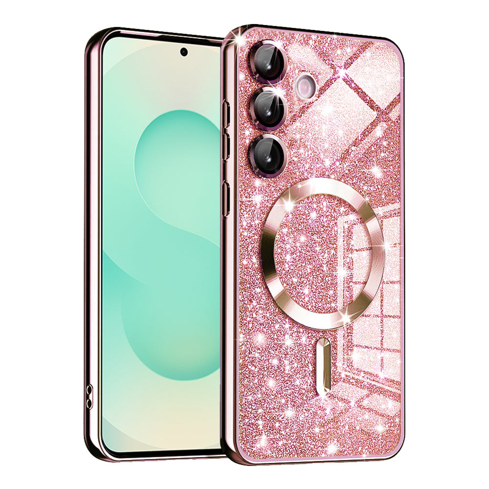 Husă Techsuit Luxury Glitter MagSafe Galaxy S25 Plus – Auriu roz – imagine 10