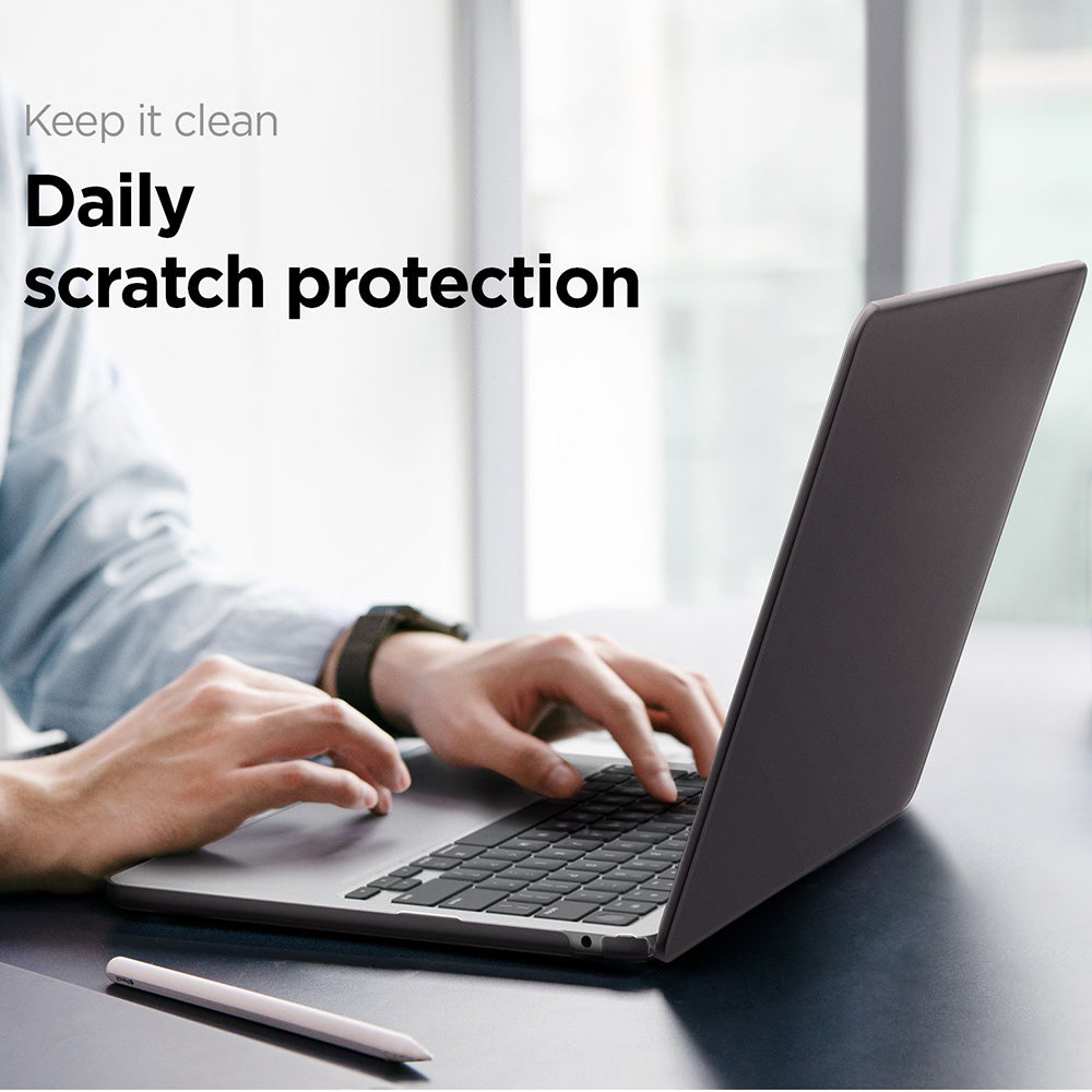 Husă Spigen Airskin MacBook Air 13" (2022 – 2026) – Negru mat (Frost Black) – imagine 10