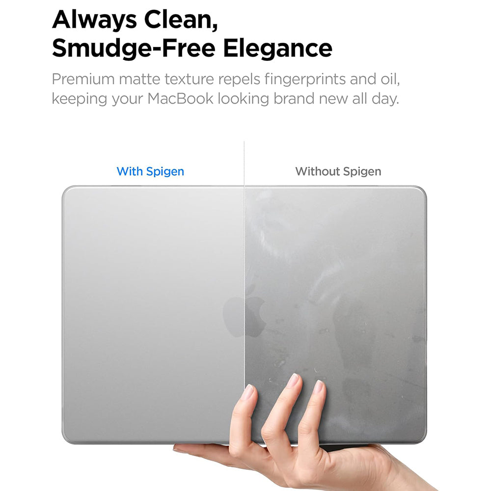 Husă Spigen Airskin MacBook Air 13" (2022 – 2026) – Transparent mat (Frost Clear) – imagine 5
