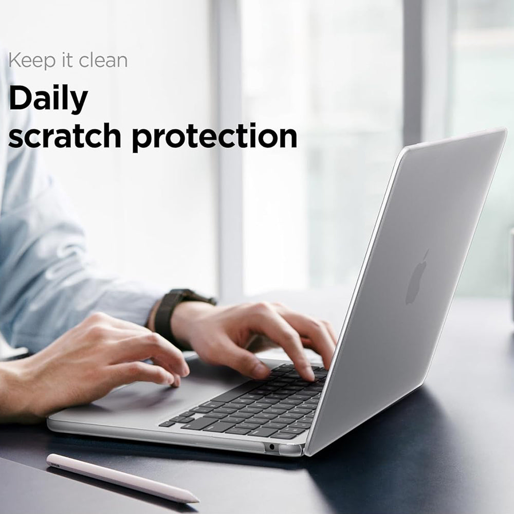 Husă Spigen Airskin MacBook Air 13" (2022 – 2026) – Transparent mat (Frost Clear) – imagine 3