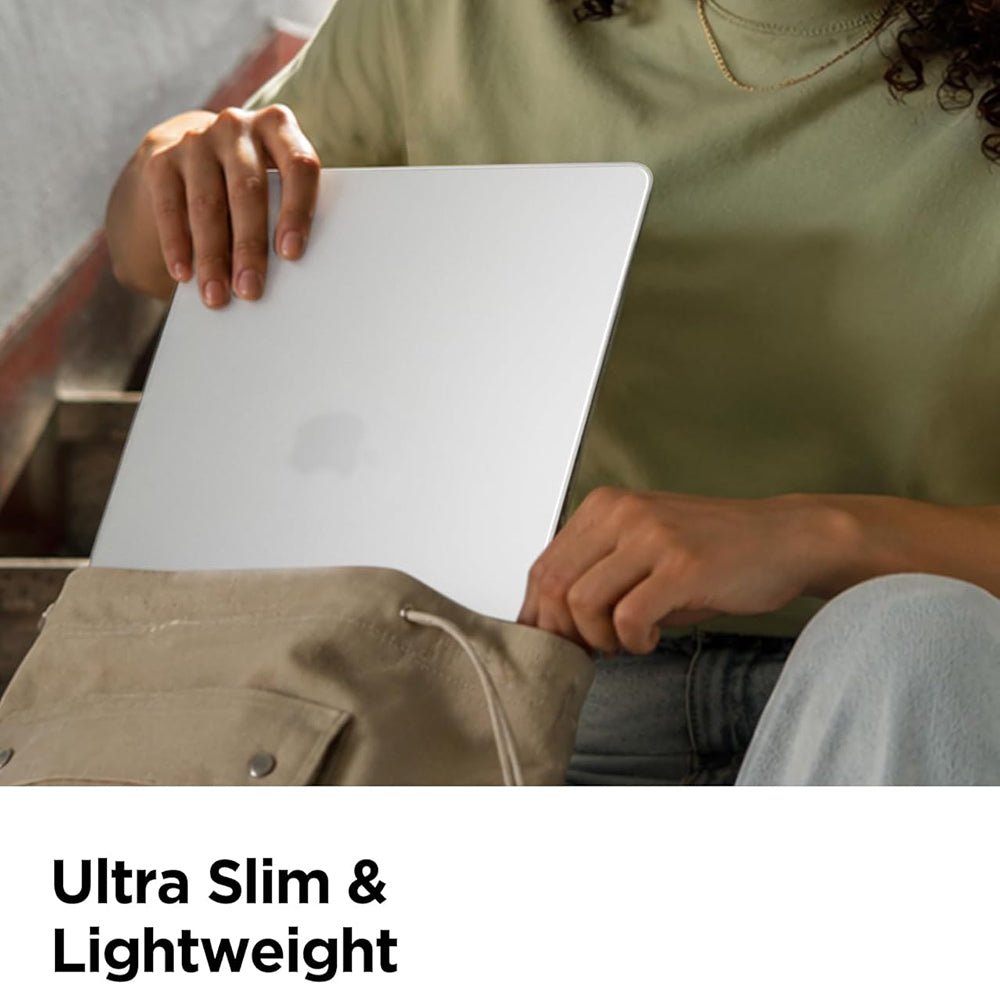 Husă Spigen Airskin MacBook Air 13" (2022 – 2026) – Transparent mat (Frost Clear) – imagine 4