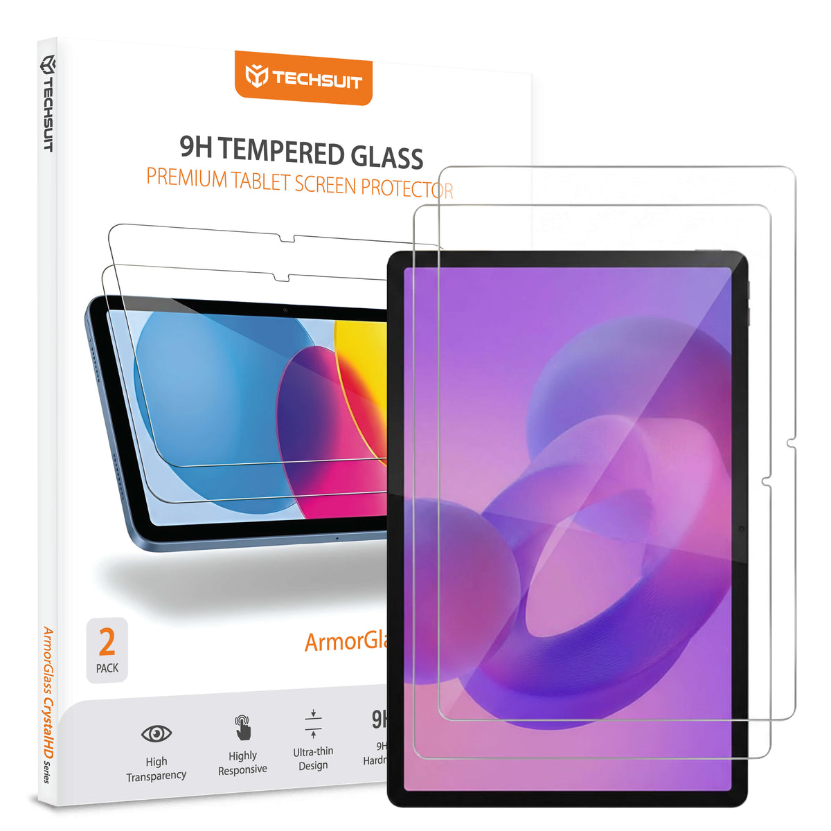 Folie sticlă Lenovo Idea Tab Plus 12.1 Techsuit ArmorGlass CrystalHD, – imagine 1