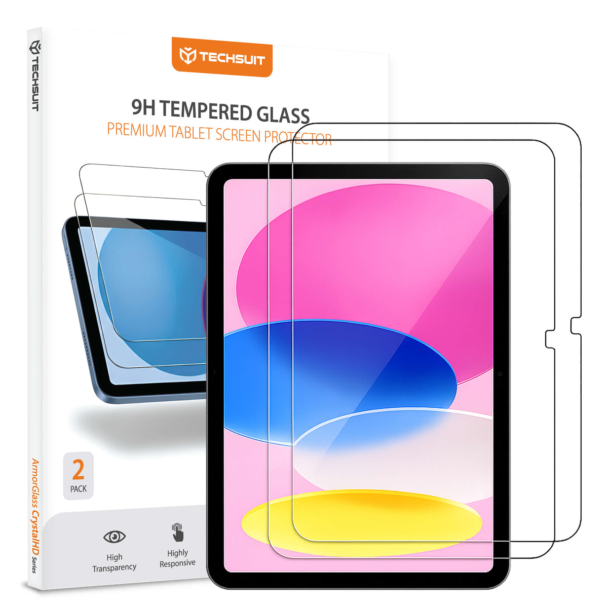 Folie sticlă iPad 10 10.9 / 11 Techsuit ArmorGlass CrystalHD, 2 buc. – imagine 1