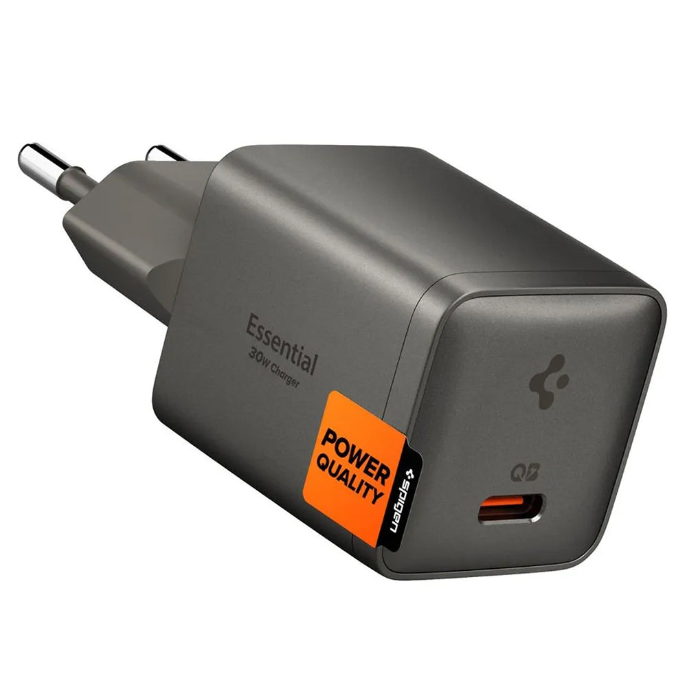 Încărcător Spigen Essential EE301EU USB-C 30W – Gunmetal – imagine 3