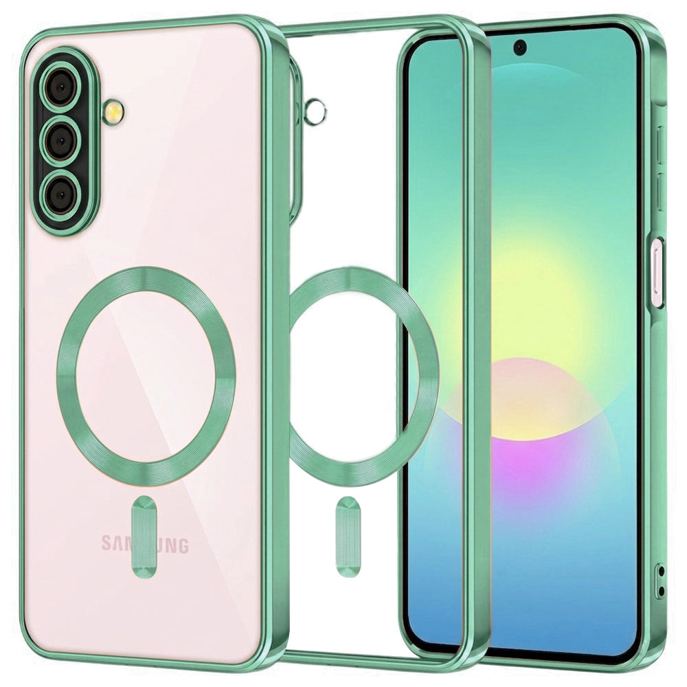 Husă transparentă Techsuit Luxury Crystal MagSafe Galaxy A27 5G – Verde deschis – imagine 11