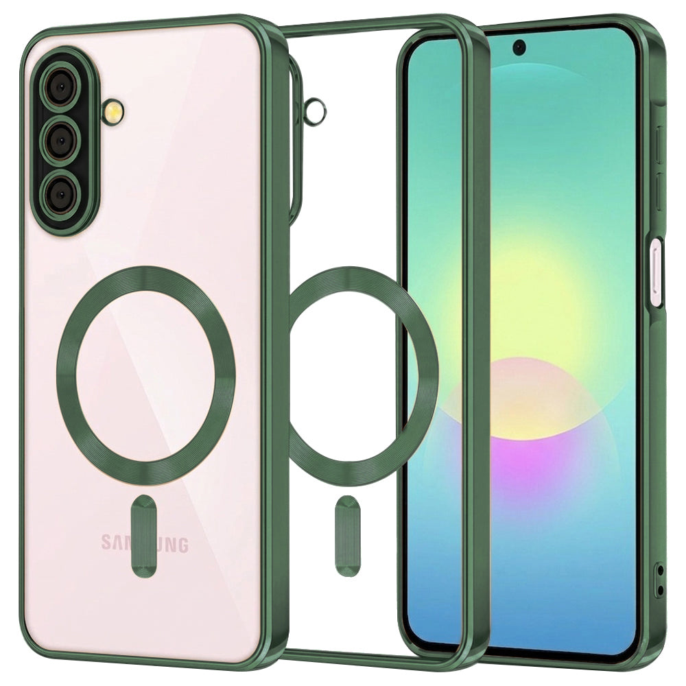 Husă transparentă Techsuit Luxury Crystal MagSafe Galaxy A27 5G – Verde închis – imagine 15