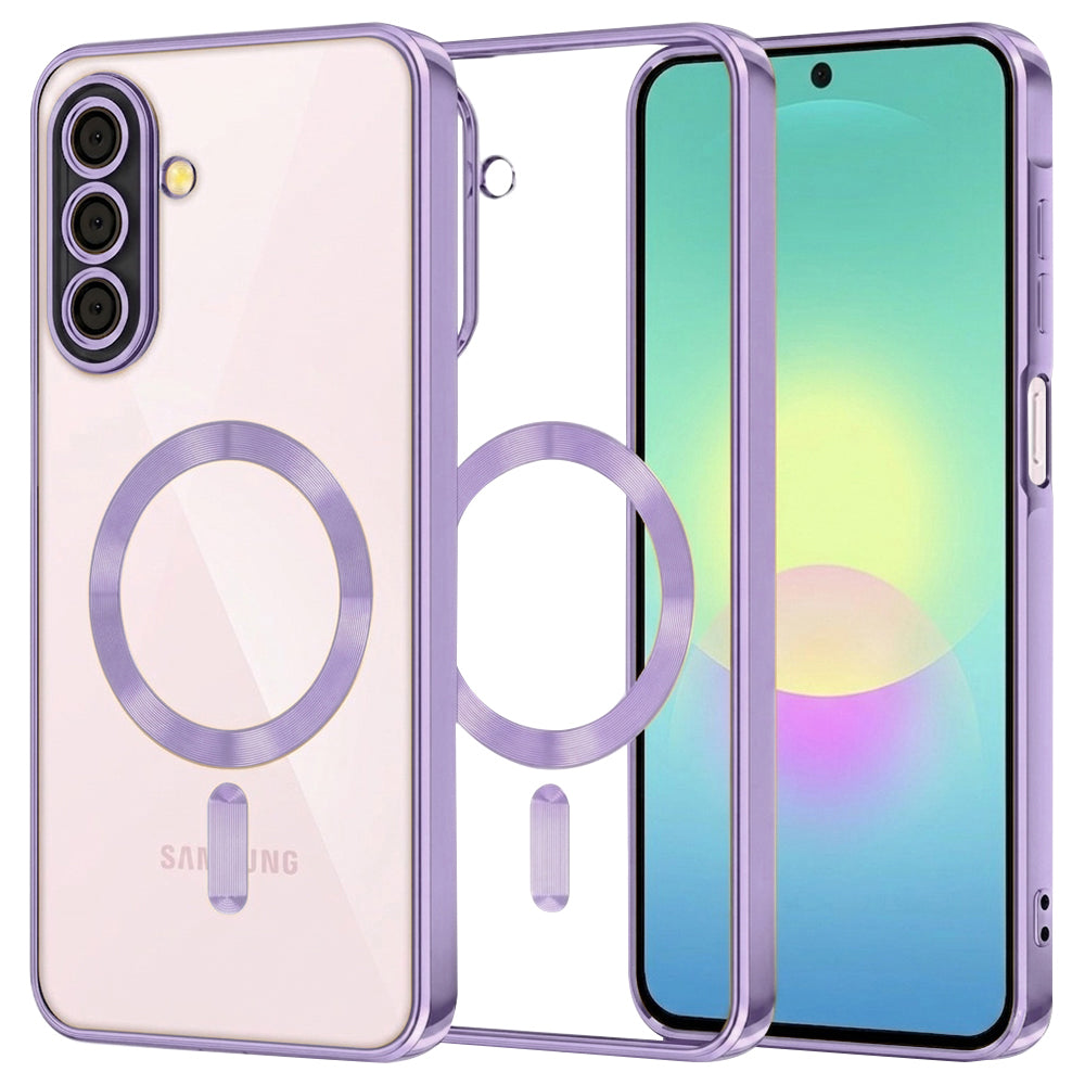 Husă transparentă Techsuit Luxury Crystal MagSafe Galaxy A27 5G – Mov deschis – imagine 13
