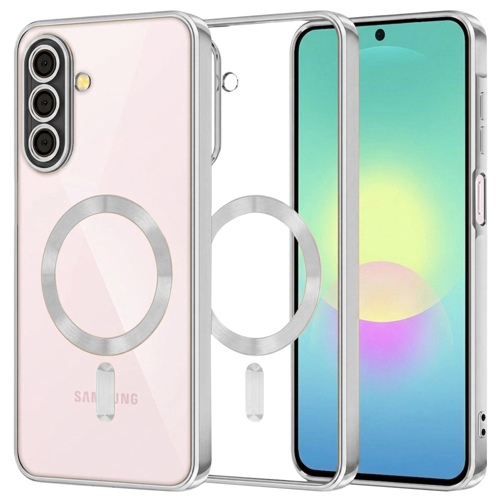 Husă transparentă Techsuit Luxury Crystal MagSafe Galaxy A27 5G – Argintiu – imagine 1