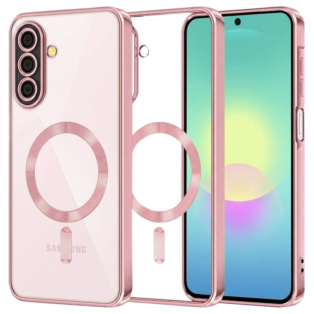 Husă transparentă Techsuit Luxury Crystal MagSafe Galaxy A27 5G – Roz – imagine 5