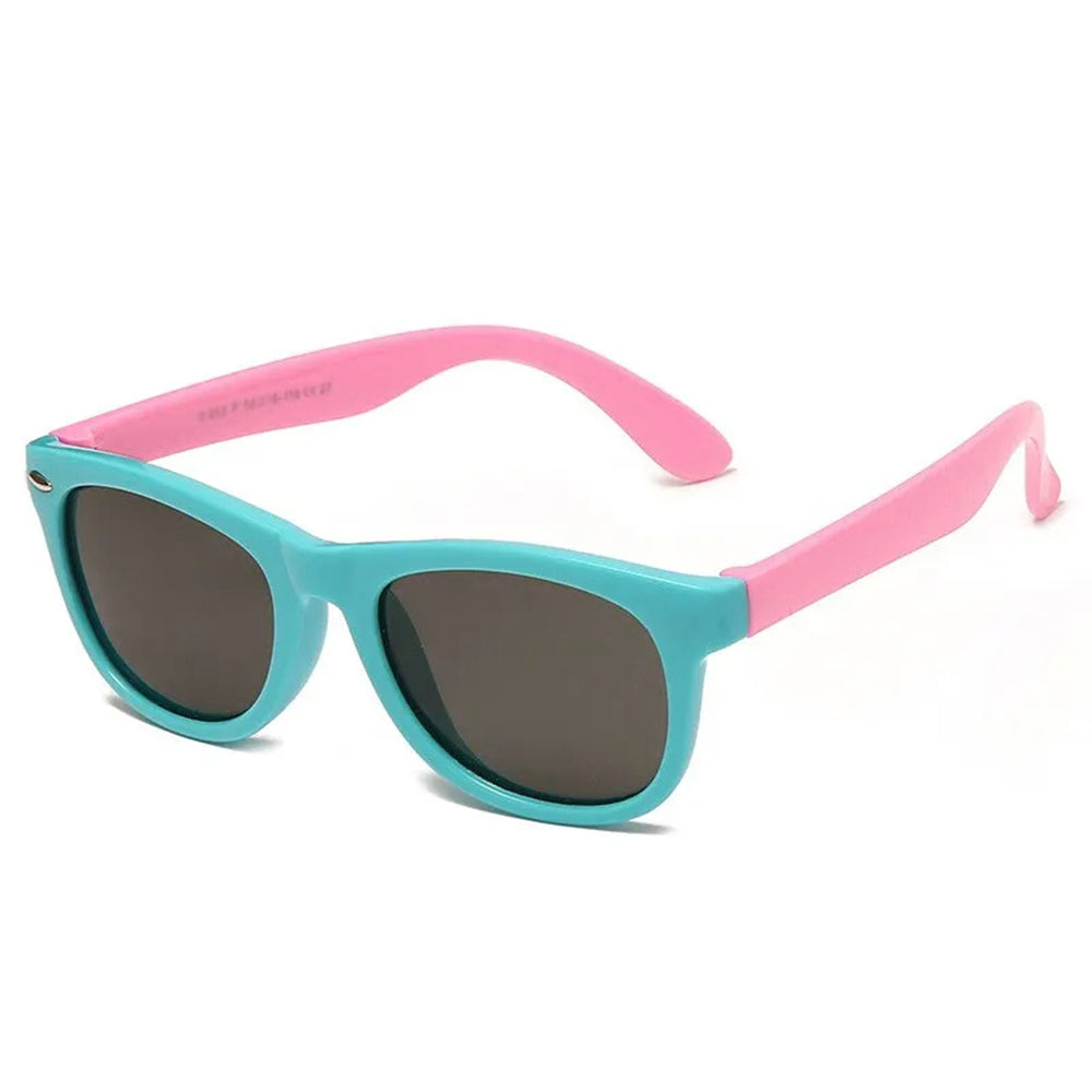 Ochelari soare polarizați copii 3–5 ani, cu bandă – Techsuit 8306 – Albastru / roz – imagine 6