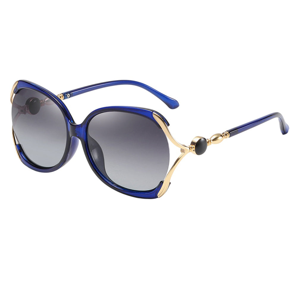 Ochelari de soare oversized polarizați femei, UV400 – Techsuit 1722 – Albastru / gri – imagine 3