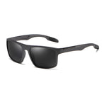 Ochelari de soare polarizați bărbați, ramă ușoară 21 g – Techsuit – Negru mat / gri – imagine 3