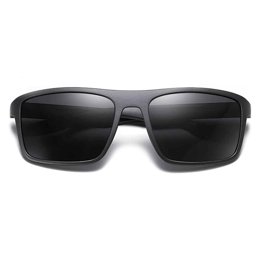 Ochelari de soare polarizați bărbați, ramă ușoară 21 g – Techsuit – Negru mat / gri – imagine 5