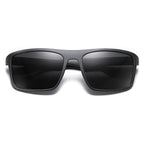 Ochelari de soare polarizați bărbați, ramă ușoară 21 g – Techsuit – Negru mat / gri – imagine 5