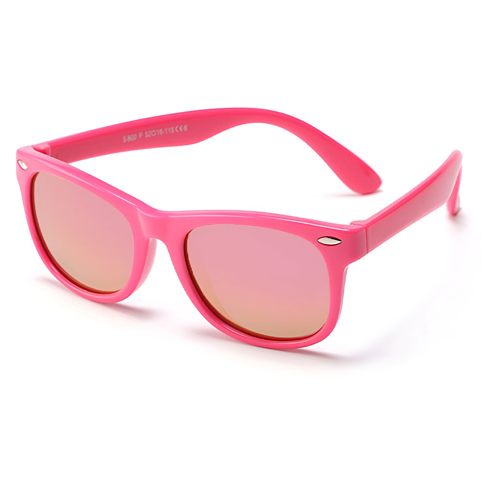 Ochelari de soare polarizați copii 4–10 ani, UV400 – Techsuit D802 – Roz – imagine 2