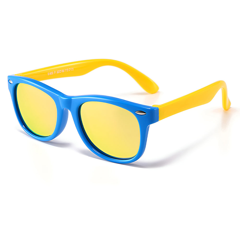 Ochelari de soare polarizați copii 4–10 ani, UV400 – Techsuit D802 – Albastru / galben – imagine 4