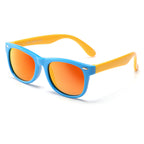Ochelari de soare polarizați copii 4–10 ani, UV400 – Techsuit D802 – Albastru / galben / portocaliu – imagine 14