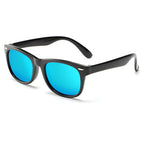 Ochelari de soare polarizați copii 4–10 ani, UV400 – Techsuit D802 – Negru lucios / bleu – imagine 16